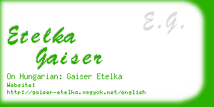etelka gaiser business card